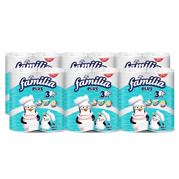 50000107-6 (6 x Familia 3ply Kitchen Towels 4 Rolls)