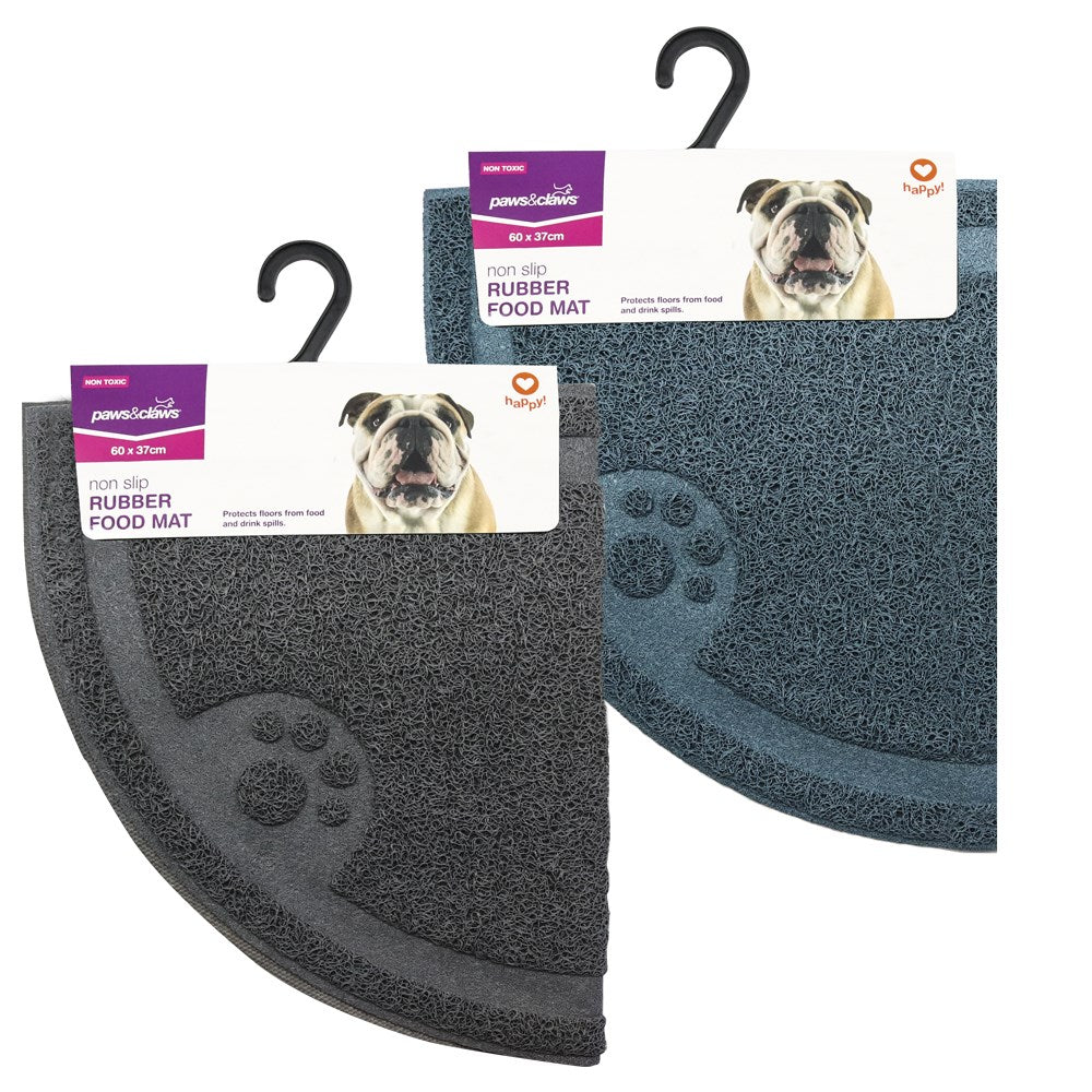 85295 (Paws & Claws Pet Non Slip Rubber Food Mat Random Colour Chosen)
