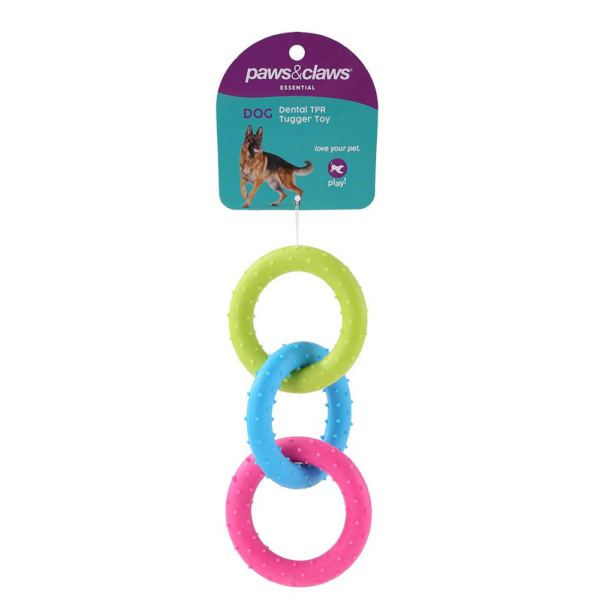 14308 (Paws & Claws TPR Spikey Ring Tugger 16cm)