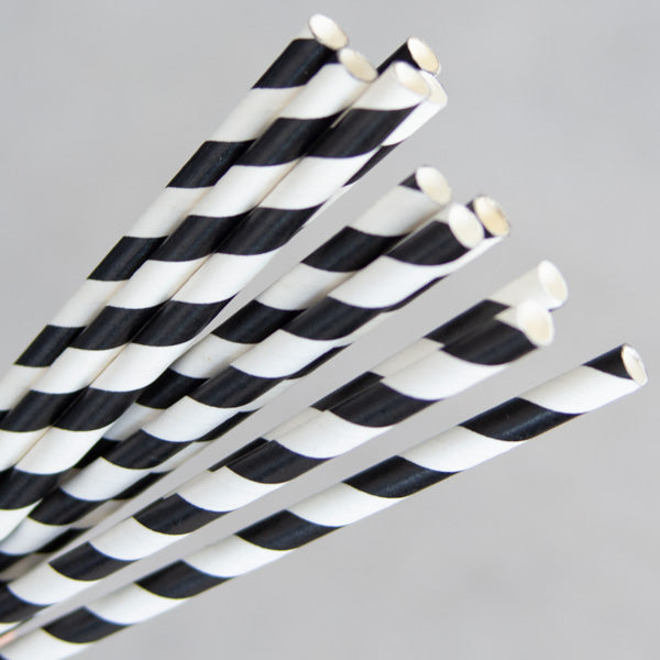 AUSP25BLK (Eco-Straw Paper Regular Black & White 2500pcs)