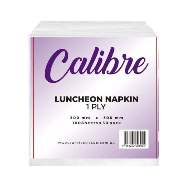 1-100 (Calibre 1ply Lunch Napkins 30x30cm 100pcs)