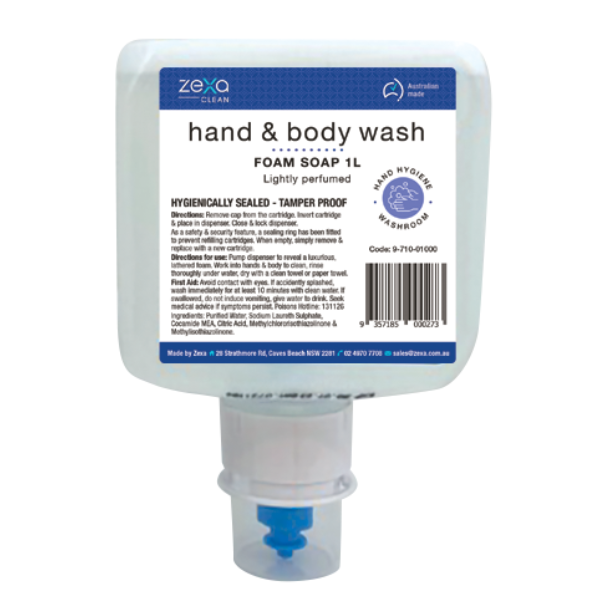 NAB-9710 (Zexa Foam Hand & Body Wash Perfumed Refill Cartridge 1L)