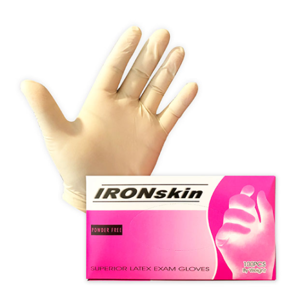 54697 (Ironskin Powder Free Latex Gloves Medium 1000pcs)