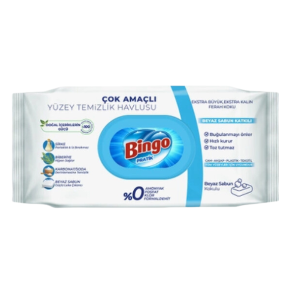 50002827 (Bingo Surface Cleaning Wet Wipes White Soap 96pcs)