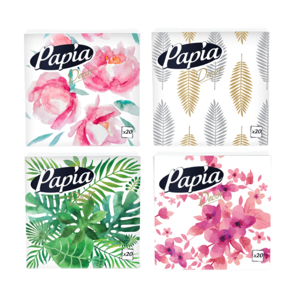 50003912 (Papia Decor Napkins Printed 2 Ply Mixed Prints)