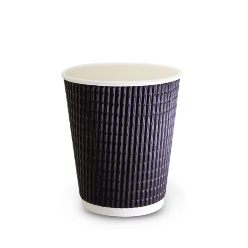 12TWC-C (Charcoal Triple Wall Corrugated Hot Cup 12oz)