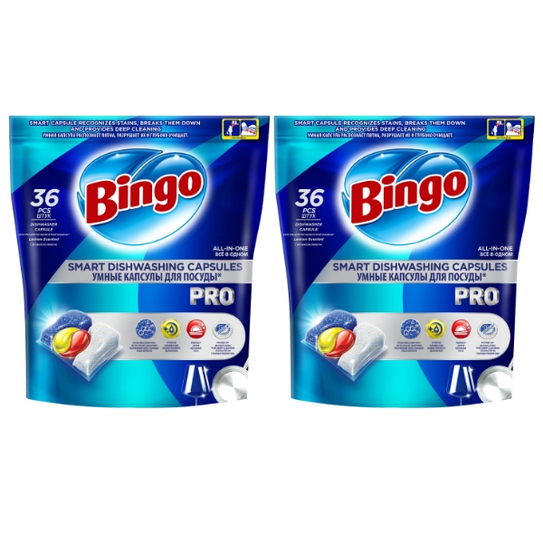 50003612-2 (2 x Bingo Smart Dishwashing Capsule Pro 36pcs)