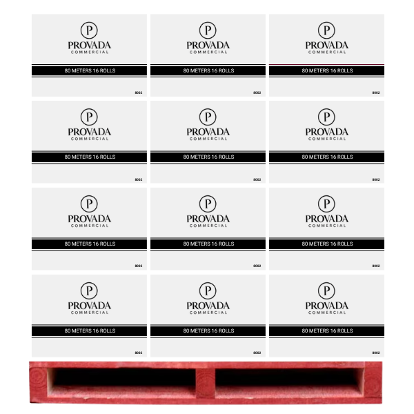 8002-P1 (60 x Provada Commercial Embossed Roll Towels 80m x 16 Rolls (Melbourne Only))