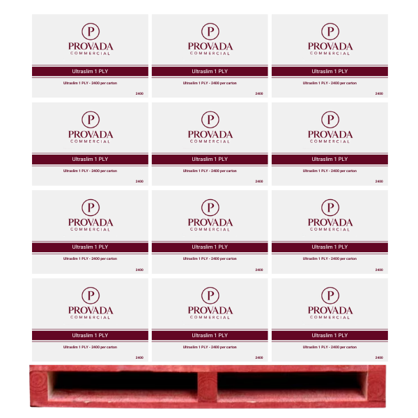 2400-P1 (80 x Provada Commercial Ultraslim Hand Towel Virgin 1ply 2400pcs (Melbourne Only))