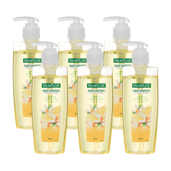 TH03107A-6 (Palmolive Lemon Citrus Hand Gel Sanitiser Antibacterial 200ml)
