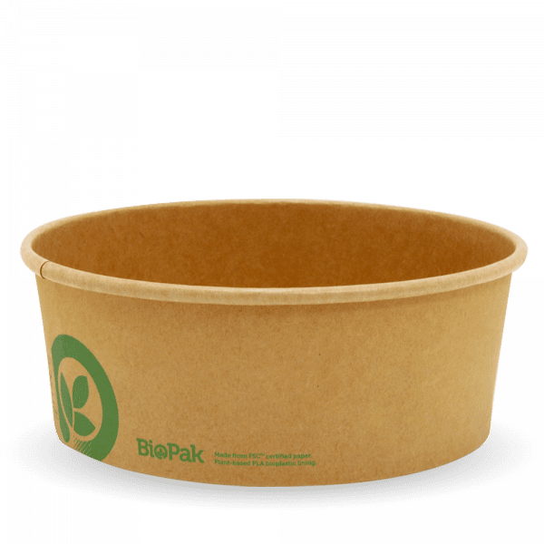 Biopak Extra Large Kraft BioBowl 1300ml 200pcs