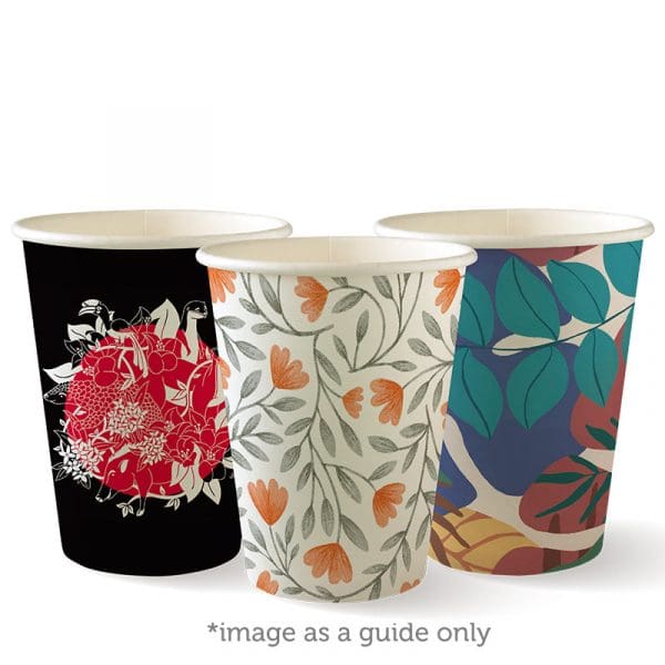 Biopak Art Series Single Wall BioCup 390ml 12oz (90mm) 1000pcs
