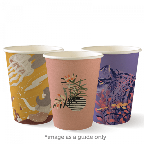 Biopak Art Series Single Wall BioCup 390ml 12oz (90mm) 1000pcs - Image 2