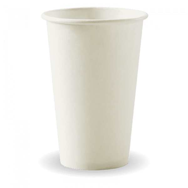 Biopak White Single Wall BioCup 350ml 12oz 1000pcs