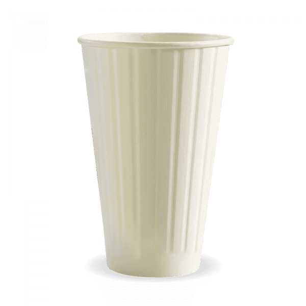 Biopak White Double Wall BioCup 460ml 16oz (90mm)