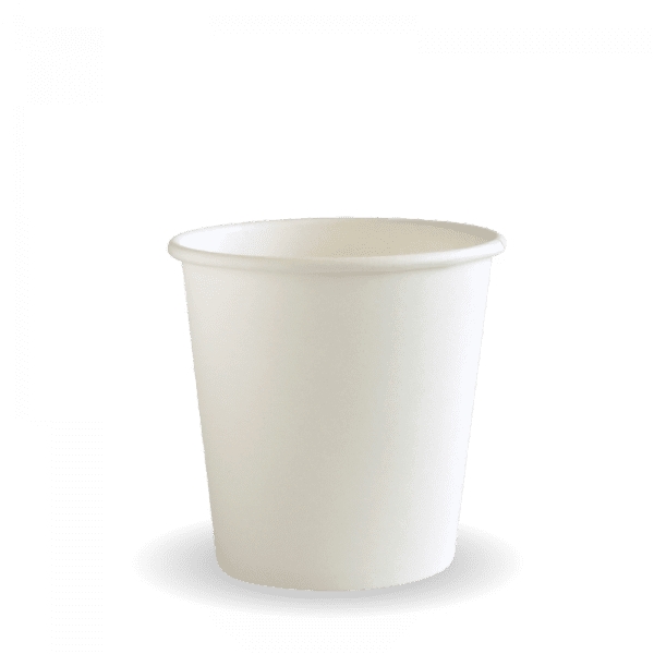 Biopak White Single Wall BioCup 120ml 4oz 2000pcs
