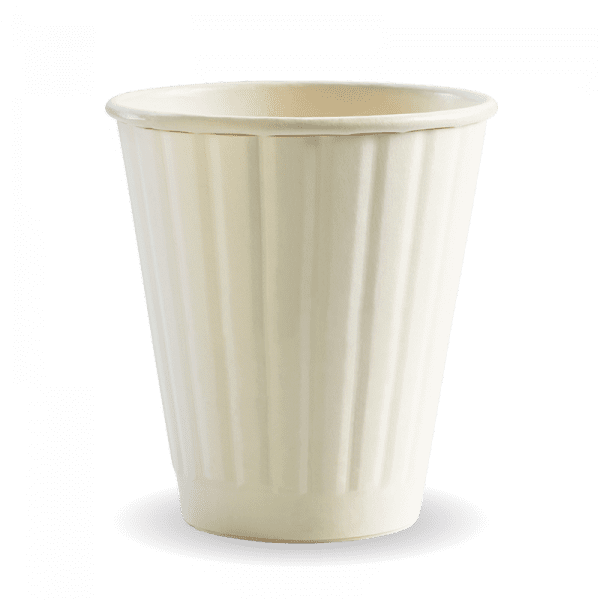 Biopak White Double Wall BioCup 295ml 8oz (90mm) 1000pcs