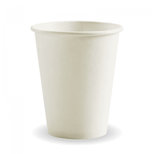 Biopak White Single Wall BioCup 280ml 8oz 1000pcs