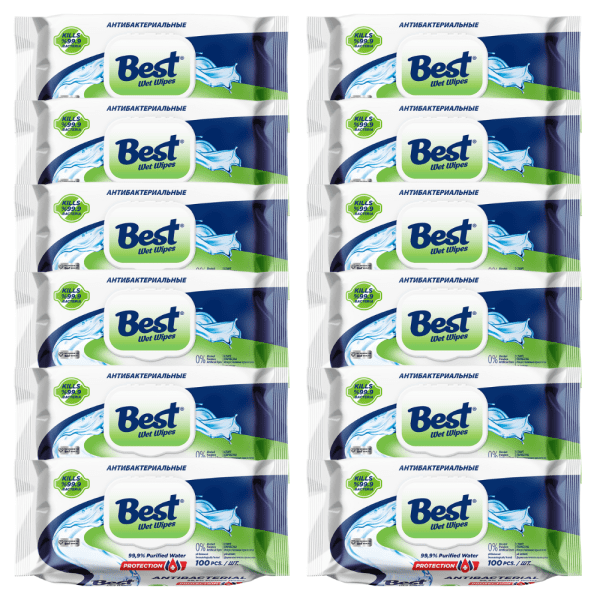Best Antibacterial Wet Wipes 100pcs - Image 2
