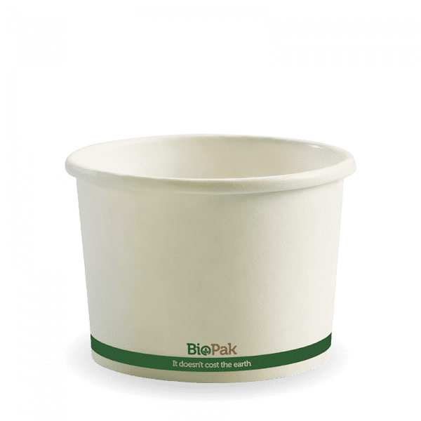 Biopak White BioBowl 550ml 16oz 500pcs