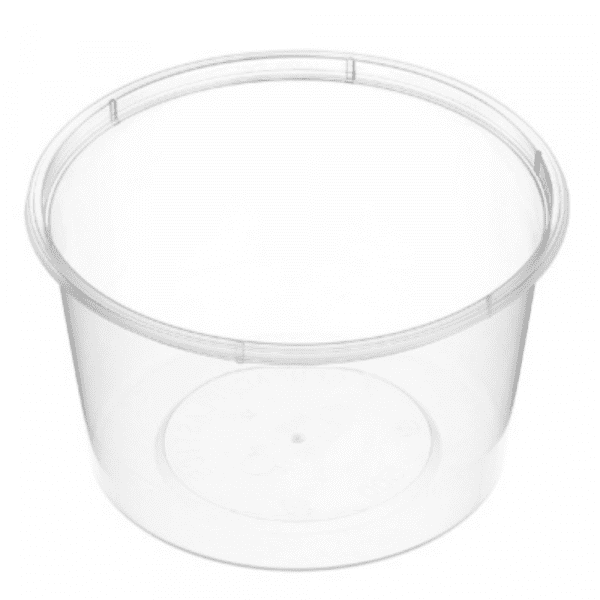 Genfac Round Plastic Container Natural 500ml