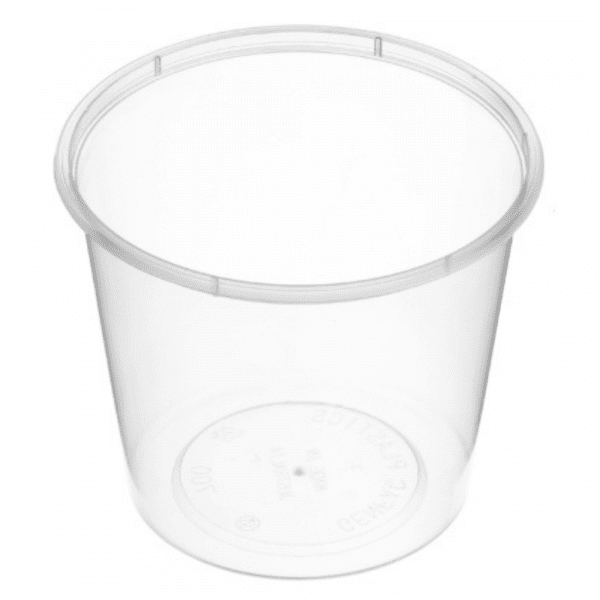Genfac Round Plastic Container Natural 700ml