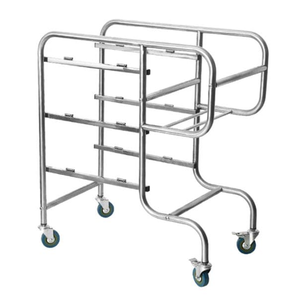 SOGA 3 Tier Food Trolley Food Waste Cart Five Buckets Kitchen Food Utility 80x43x89cm Round - Image 4