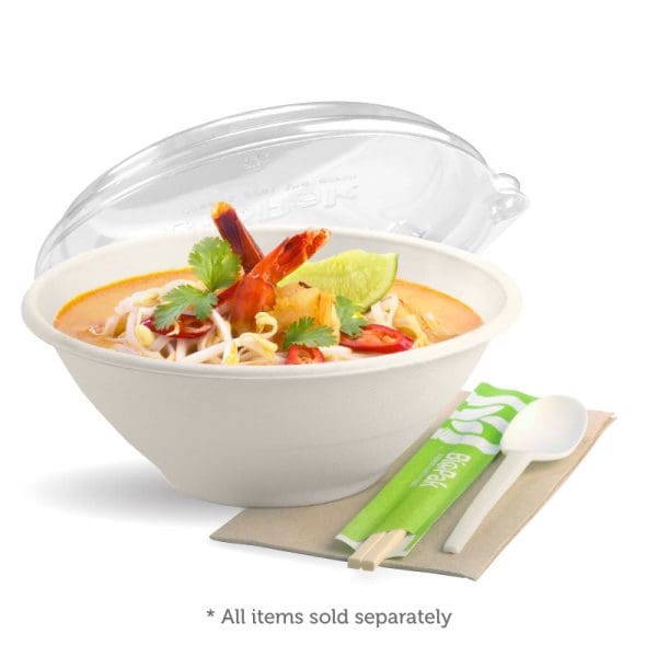 Biopak BioCane Bowl White 1180ml 40oz 400pcs - Image 3