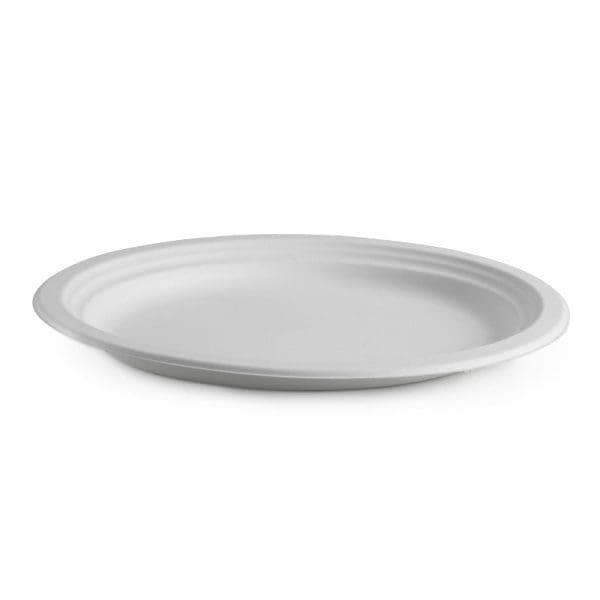 Biopak BioCane Oval Plate White 32x25cm 500pcs