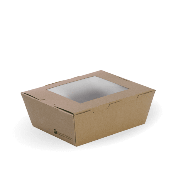 Biopak BioBoard Lunch Box with Window Medium 200pcs
