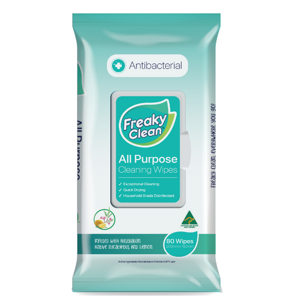 001587 (Freaky Clean Antibacterial Wet Wipes 80pcs)